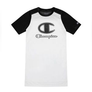 NWT Girls Size Large Champion Mesh Dress In White & Black Sporty Jersey Dress